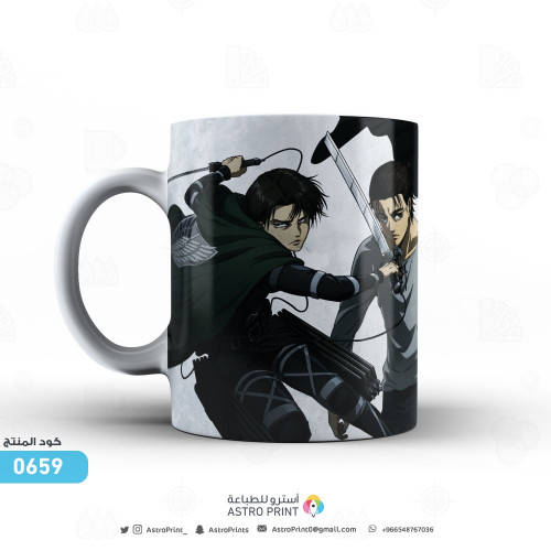 0659 | ايرين وليفاي | هجوم العمالقة | Attack On Titan | Eren | AOT | Levi | اتاك