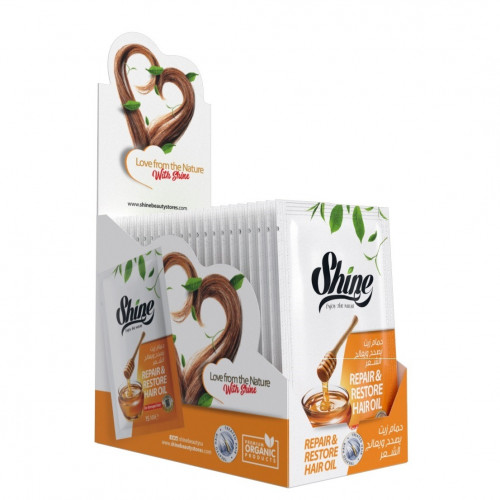 علبة مظاريف حمام زيت شاين بالعسل والحليب 24 مظروف