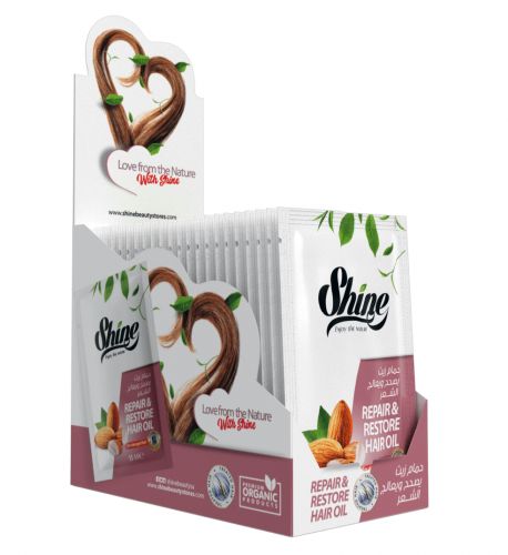 علبة مظاريف حمام زيت شاين باللوز 24 مظروف